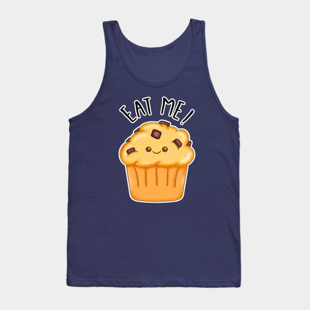 Kawaii Chocolate Chip Muffin. Eat Me Tank Top by bolincradleyart